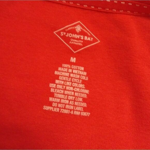 St. John's Bay Coral Scoop Neck TShirt - Picture 5 of 5